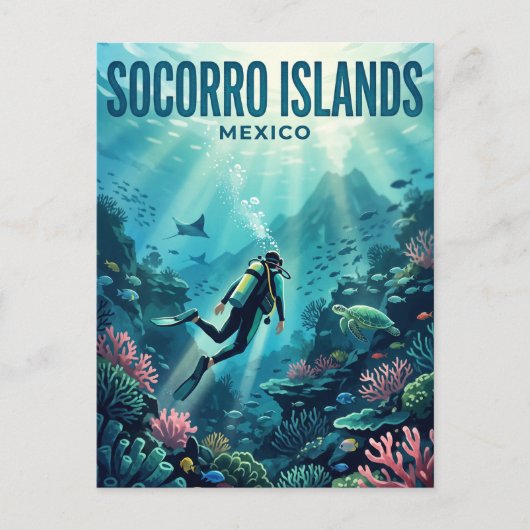 Socorro-eilanden Mexico Briefkaart (Voorkant)
