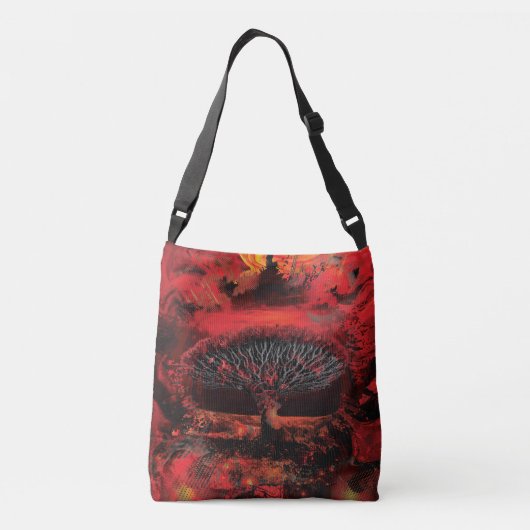 Socotra Dragon Tree Crossbody Tas (Achterkant)