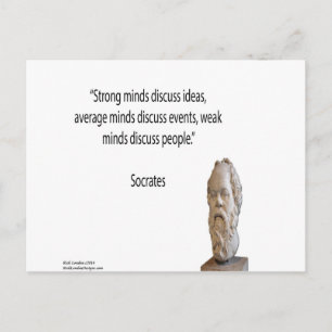 Socrates & Bekende "Gedachten" Citaat Briefkaart