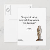 Socrates & Bekende "Gedachten" Citaat Briefkaart (Voorkant / Achterkant)