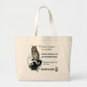 SOCRATES beroemd citaat - Het Wisdom begint met ve Grote Tote Bag (Voorkant)