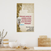 SOCRATES-beroemde quote - Valse woorden Poster (Kitchen)