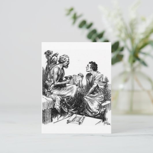 socrates briefkaart (Staand voorkant)