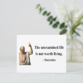 Socrates Citaat 2b Briefkaart (Staand voorkant)