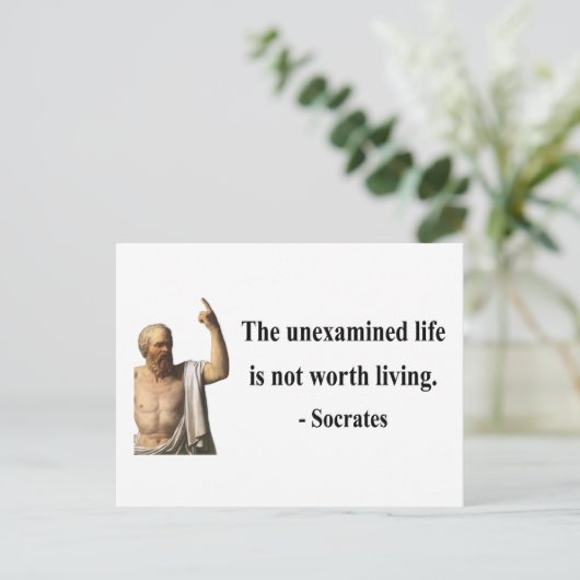 Socrates Citaat 2b Briefkaart (Staand voorkant)