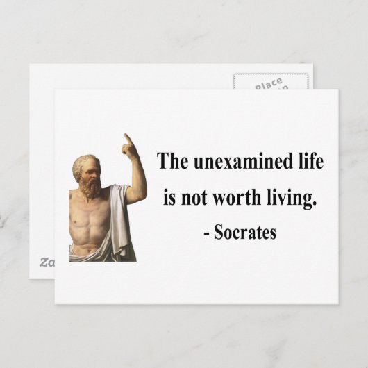 Socrates Citaat 2b Briefkaart (Voorkant / Achterkant)