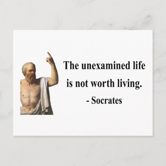 Socrates Citaat 2b Briefkaart (Voorkant)
