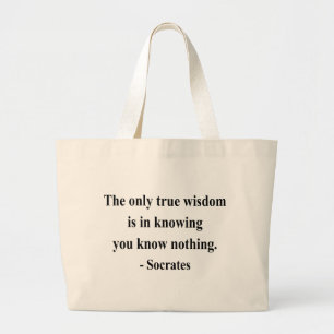 Socrates Citaat 3a Grote Tote Bag