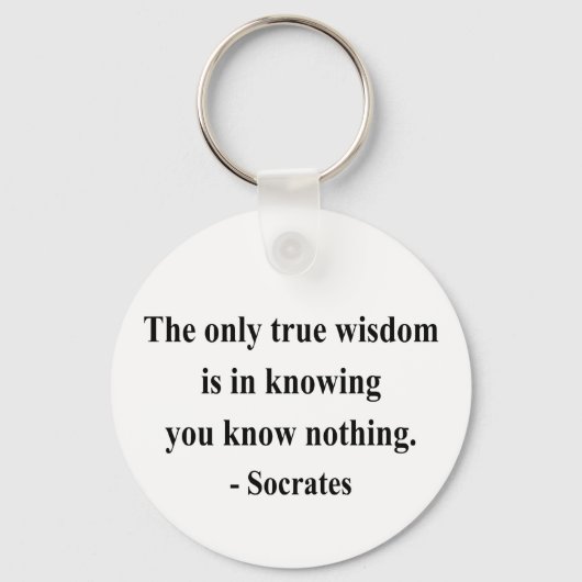 Socrates Citaat 3a Sleutelhanger (Voorkant)
