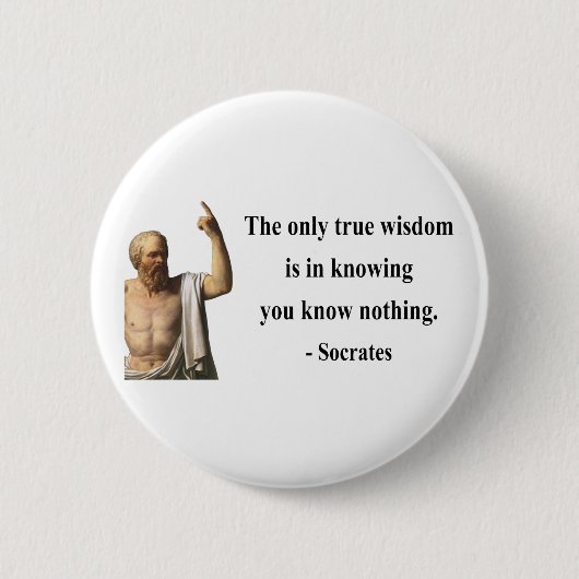 Socrates Citaat 3b Ronde Button 5,7 Cm (Voorkant)