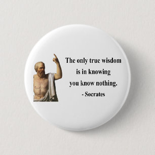 Socrates Citaat 3b Ronde Button 5,7 Cm