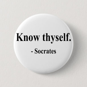 Socrates Citaat 5a Ronde Button 5,7 Cm