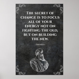Socrates citaat motivatie poster