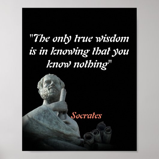 Socrates citaat op Wijze Poster (Voorkant)