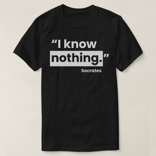 Socrates citaat t-shirt (Design voorkant)