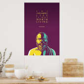Socrates citeert: Het niet onderzochte leven Poster (Keuken)