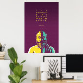 Socrates citeert: Het niet onderzochte leven Poster (Thuiskantoor)