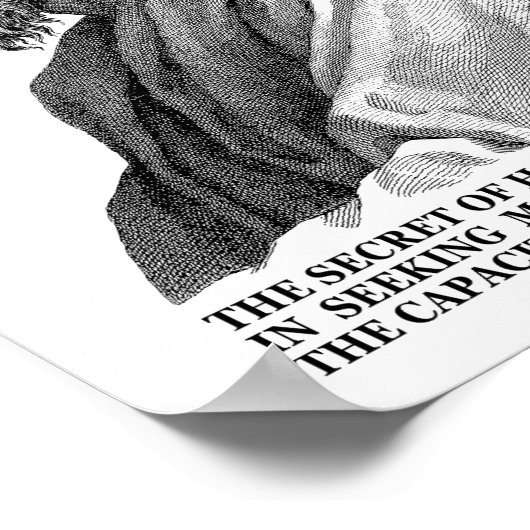 Socrates citeert over Geluk Poster (Hoek)