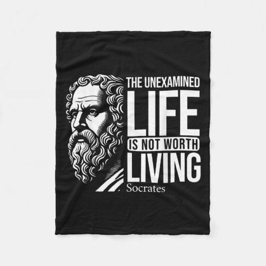 Socrates citeert wijze filosofen fleece deken (Voorkant)