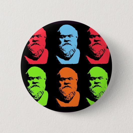 Socrates Collage Ronde Button 5,7 Cm (Voorkant)