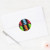 Socrates Collage Ronde Sticker (Envelop)