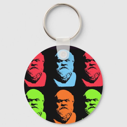 Socrates Collage Sleutelhanger (Voorkant)