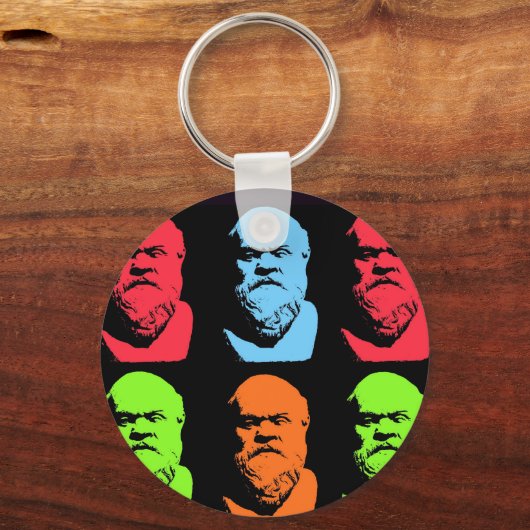 Socrates Collage Sleutelhanger (Voorkant)