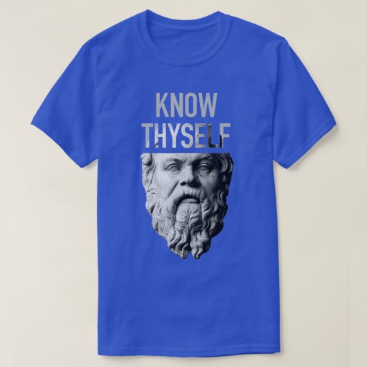 Socrates Delphi Orcale kent Thyself Philosophy Gif T-shirt (Design voorkant)