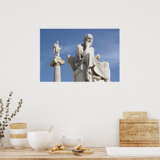 Socrates en Apollo-Poster Poster (Keuken)