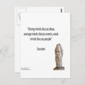 Socrates en beroemde "Minds"-offerte Briefkaart (Voorkant / Achterkant)