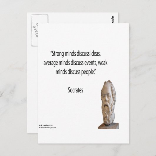 Socrates en beroemde "Minds"-offerte Briefkaart (Voorkant / Achterkant)
