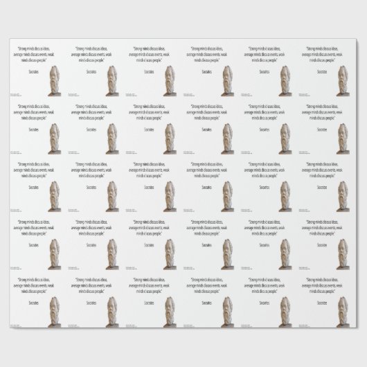 Socrates en beroemde "Minds"-offerte Cadeaupapier (Vlak)