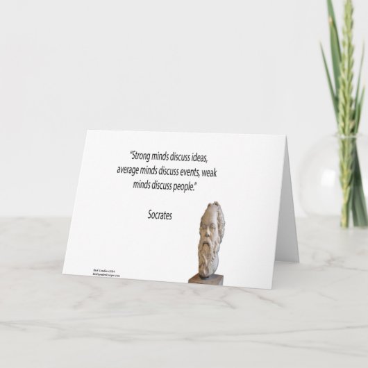 Socrates en beroemde "Minds"-offerte Kaart (Voorkant)