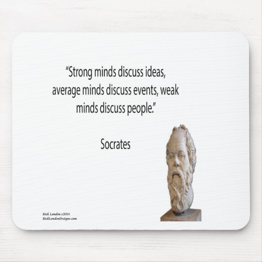 Socrates en beroemde "Minds"-offerte Muismat (Voorkant)