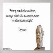 Socrates en sterk minds Citaat Poster (Voorkant)
