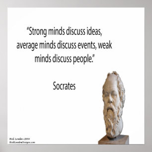 Socrates en sterk minds Citaat Poster