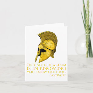 Socrates Filosofie citaat - De enige ware wijsheid Kaart