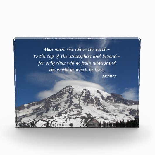 Socrates filosofische citaat Mount Rainier Fotoblokken (Voorkant)