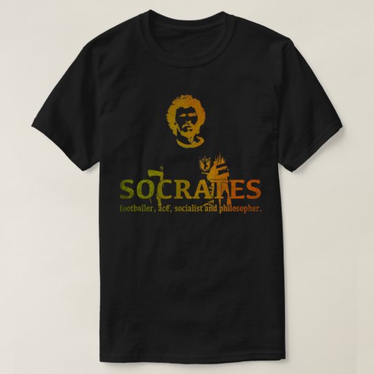 Socrates Footballer en Philospher T-shirt (Design voorkant)