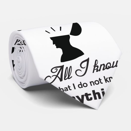 Socrates grappige citaat stropdas (Opgerold)