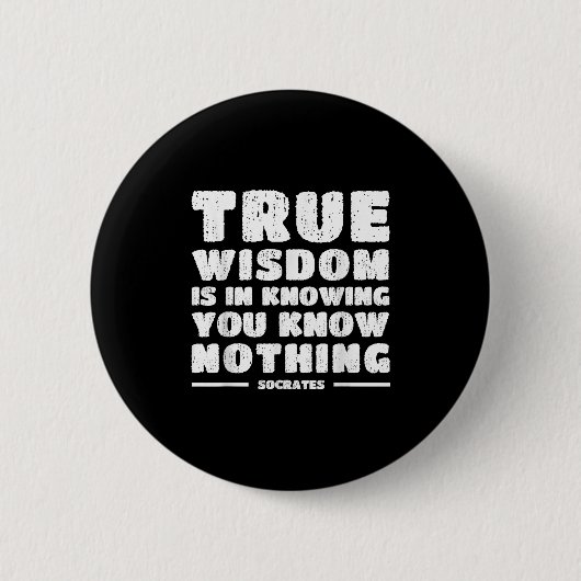 Socrates' inspirerende stoïcijnse citaat stoïcisme ronde button 5,7 cm (Voorkant)