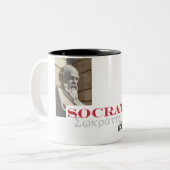 Socrates is mijn held tweekleurige koffiemok (Voorkant links)