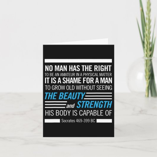 Socrates Lichamelijke Fitness Quote Bodybuilding o Kaart (Voorkant)