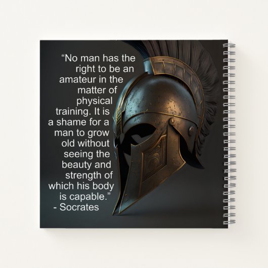 Socrates Lichamelijke Opleiding Quote Notitieboek (Achterkant)