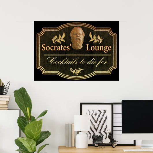 Socrates’ Lounge Poster (Thuiskantoor)