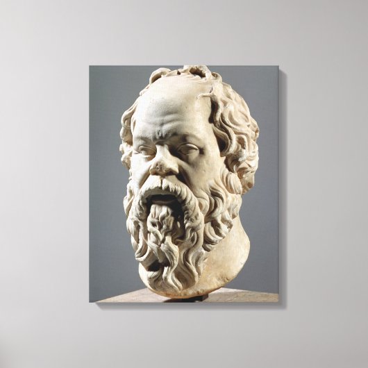 SOCRATES, marmerkop, kopie van een brons van de Canvas Afdruk (Voorkant)