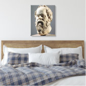 SOCRATES, marmerkop, kopie van een brons van de Canvas Afdruk (Insitu (Slaapkamer))
