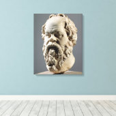 SOCRATES, marmerkop, kopie van een brons van de Canvas Afdruk (Insitu (Houten vloer))