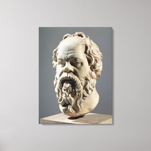 SOCRATES, marmerkop, kopie van een brons van de Canvas Afdruk (Voorkant)