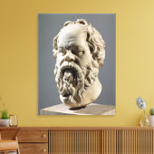 SOCRATES, marmerkop, kopie van een brons van de Canvas Afdruk (Insitu (Woonkamer))